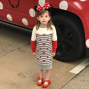 Gap XS Minnie Mouse Sweater Dress 4-5Y